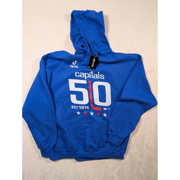 500 LEVEL Washington Capitals 50th Anniversary Hockey Hoodie 2XL Blue - Picture 3 of 10